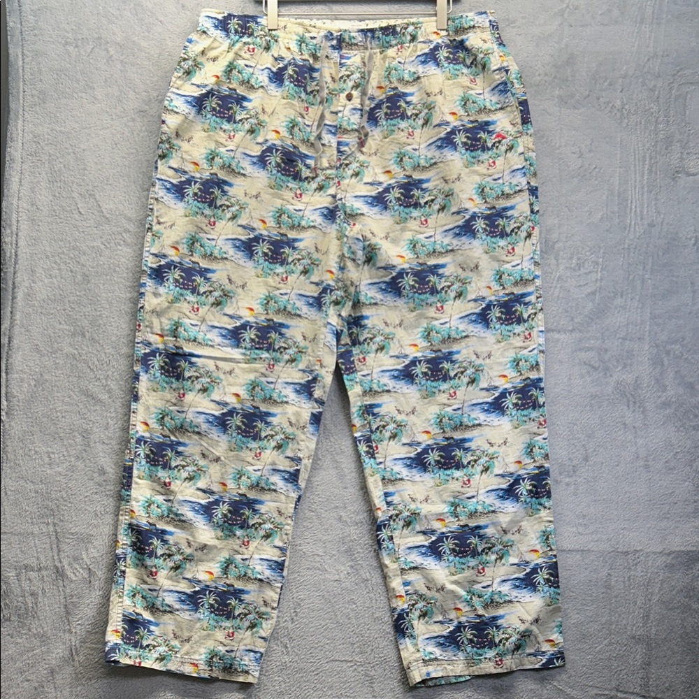 Tommy Bahama Pants Christmas Santa Christmas Lights Beach pajama pants Holiday